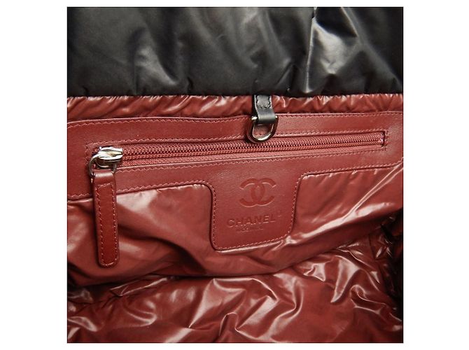 Tote Coco Cocoon in nylon trapuntato nero Chanel Small - vista 6
