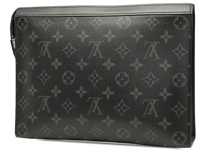 Clutch Pochette Voyage MM Monogram Eclipse nera Louis Vuitton Nero - vista 2