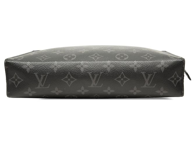 Clutch Pochette Voyage MM Monogram Eclipse nera Louis Vuitton Nero - vista 3
