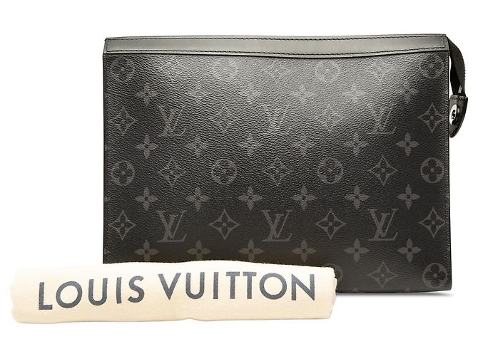 Clutch Pochette Voyage MM Monogram Eclipse nera Louis Vuitton Nero - vista 7