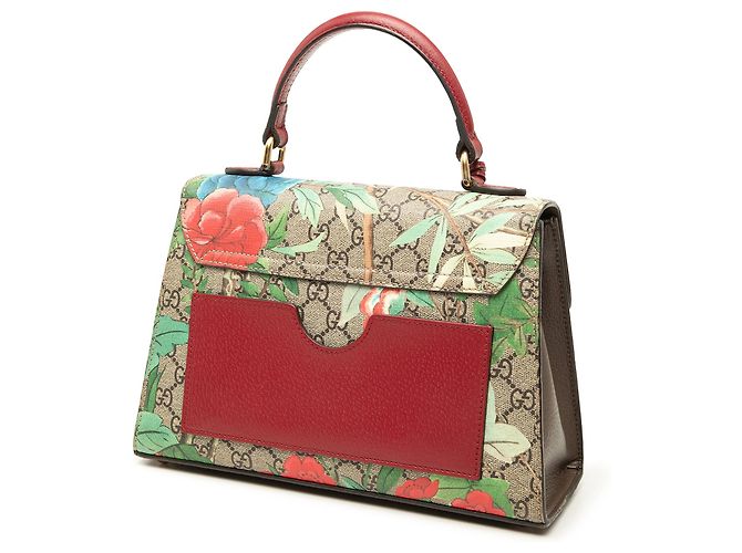 Borsa Gucci Small GG Supreme Tian Padlock Beige - vista 2