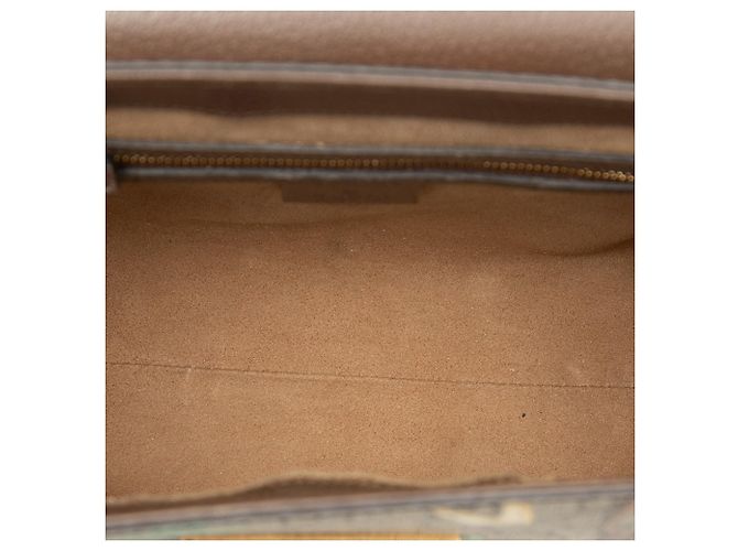 Borsa Gucci Small GG Supreme Tian Padlock Beige - vista 4