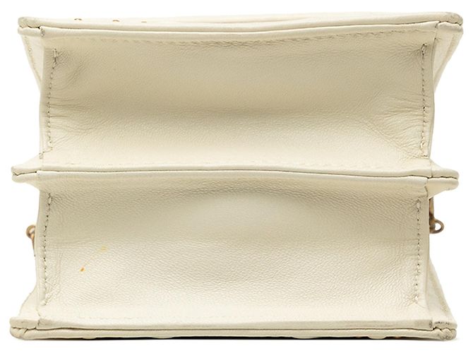 Borsa Diorama verticale in agnello borchiato bianco - vista 3