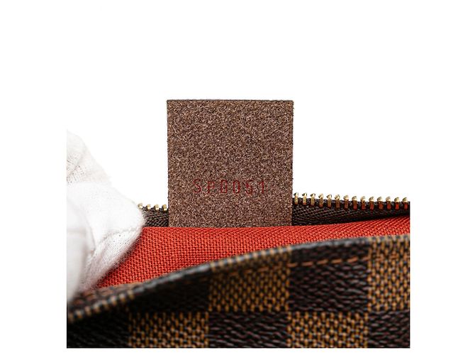 Pochette Trousse Louis Vuitton Damier Ebene Marrone - vista 6