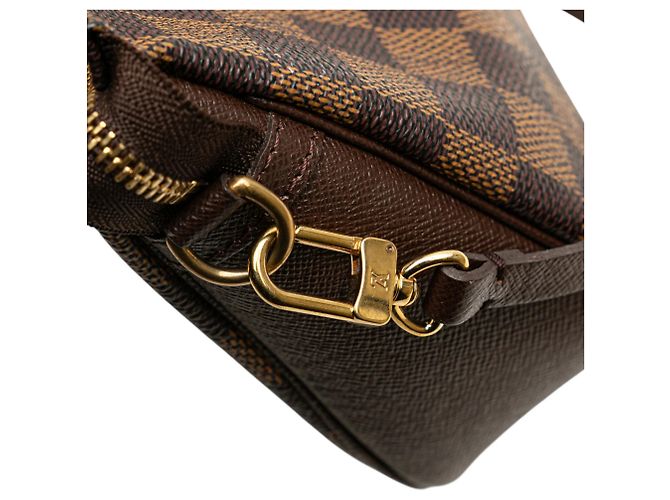 Pochette Trousse Louis Vuitton Damier Ebene Marrone - vista 9