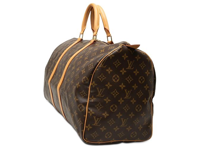 Borsa da viaggio Louis Vuitton Monogram Keepall 50 marrone - vista 2