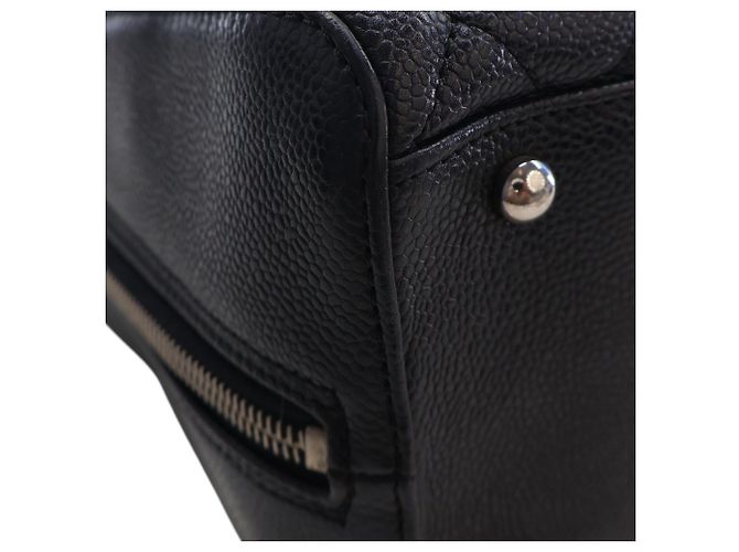 Borsa Bowler Chanel CC in Caviar Trapuntato Nero - vista 10