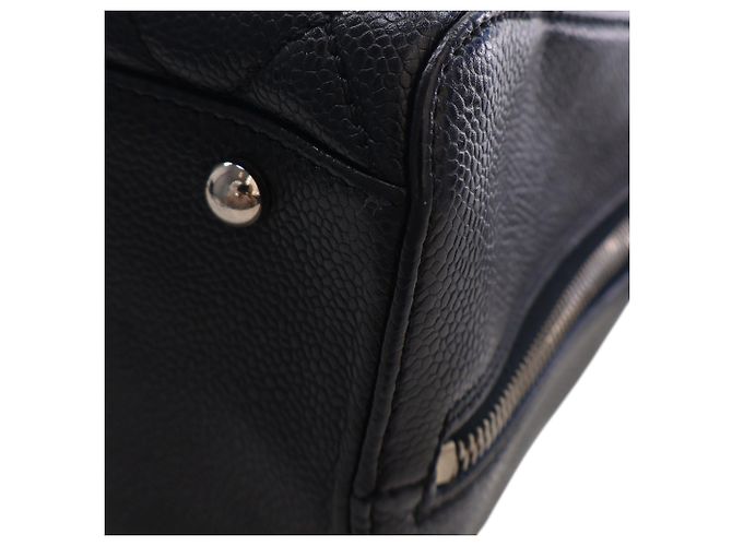 Borsa Bowler Chanel CC in Caviar Trapuntato Nero - vista 9