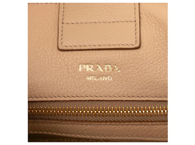 Borsa Tote Convertibile Aperta Prada Vitello Phenix marrone - vista 5