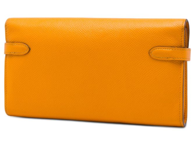 Cartera larga Kelly en Epsom naranja Hermès Carteras largas - vista 2