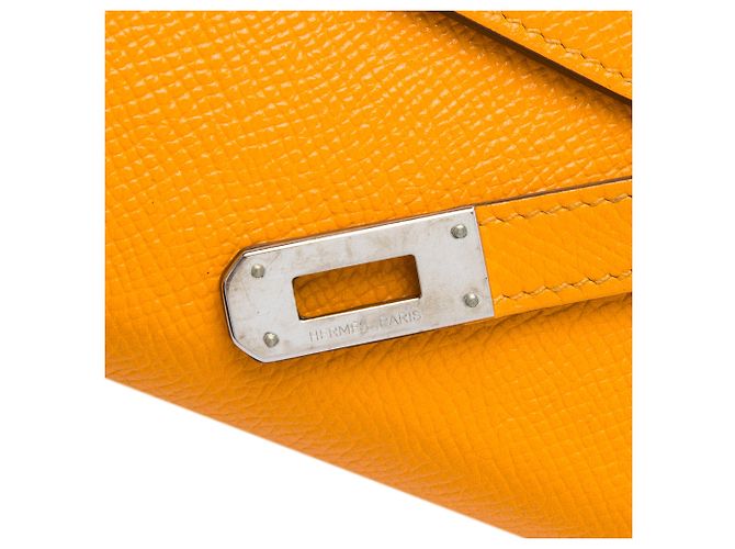 Cartera larga Kelly en Epsom naranja Hermès Carteras largas - vista 5