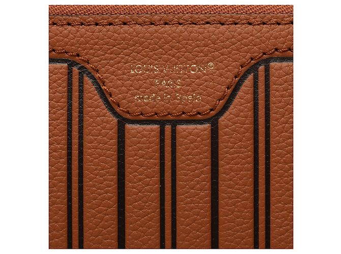 Pochette Louis Vuitton Neverfull Inside Out MM in pelle di vitello marrone - vista 5