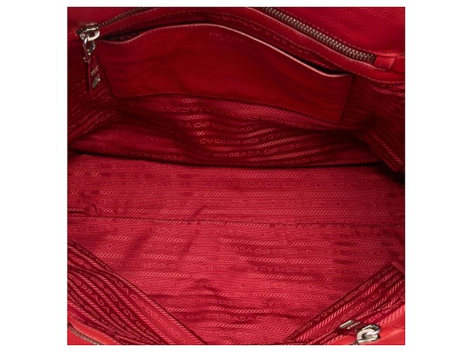 Tote Red Prada Vitello Daino Rosso - vista 4