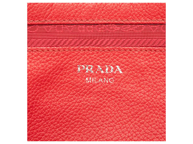 Tote Red Prada Vitello Daino Rosso - vista 5