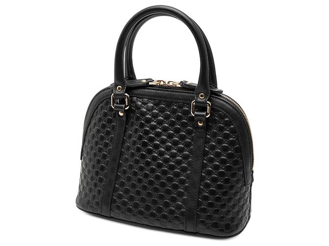 Borsa Gucci Mini Microguccissima Dome Satchel nera Nero - vista 2