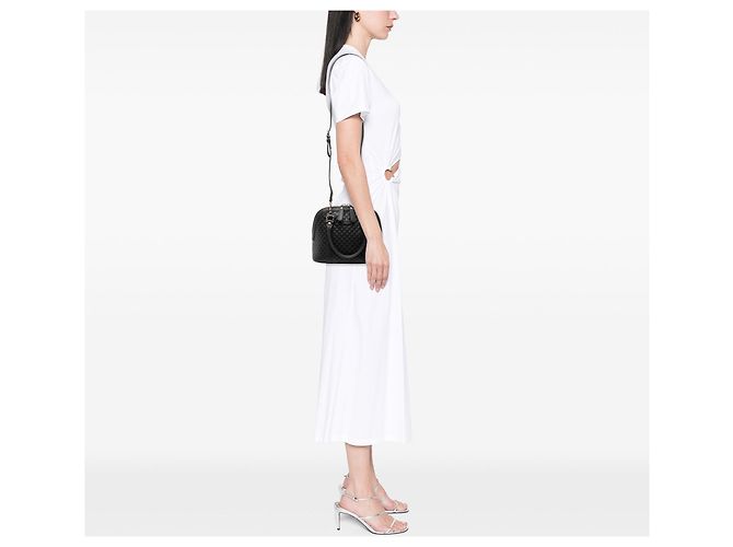 Borsa Gucci Mini Microguccissima Dome Satchel nera Nero - vista 7