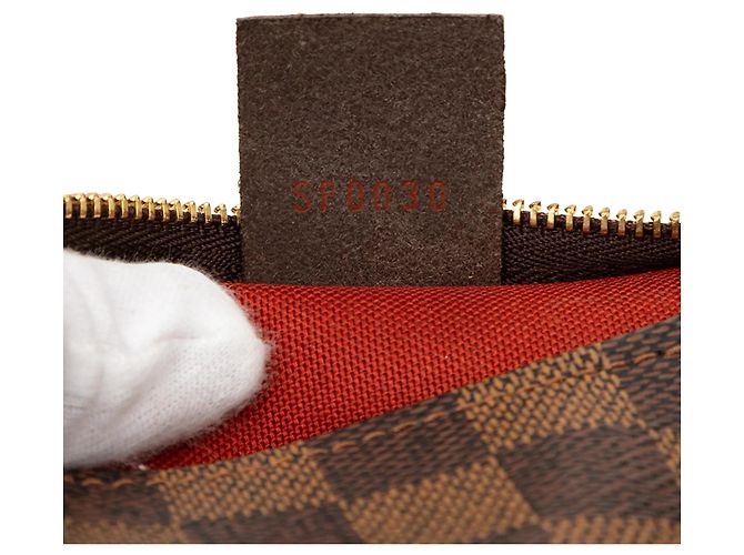 Pochette Trousse Louis Vuitton Damier Ebene Marrone - vista 6