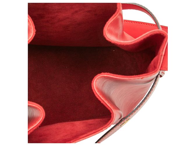 Bucket Borsa a secchiello Epi Sac D Epaule PM rossa Louis Vuitton Rosso - vista 4