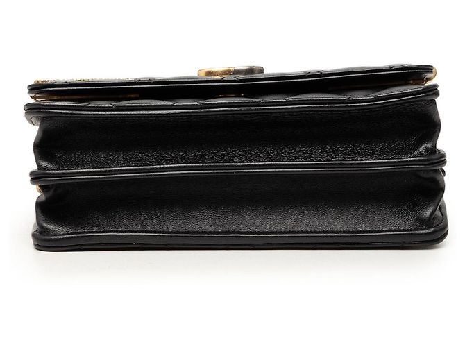 Borsa a tracolla Chanel Mini CC Quilted Lambskin Coco Clips Wallet on Chain nera Nero - vista 3