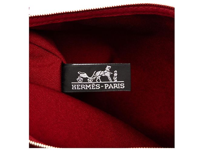 Pochette Hermès Toile Bora Bora Rossa MM Rosso - vista 5