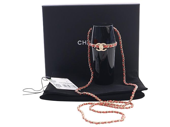 Schwarzes Chanel Lucite Lippenstift-Etui mit Kette - Ansicht 10