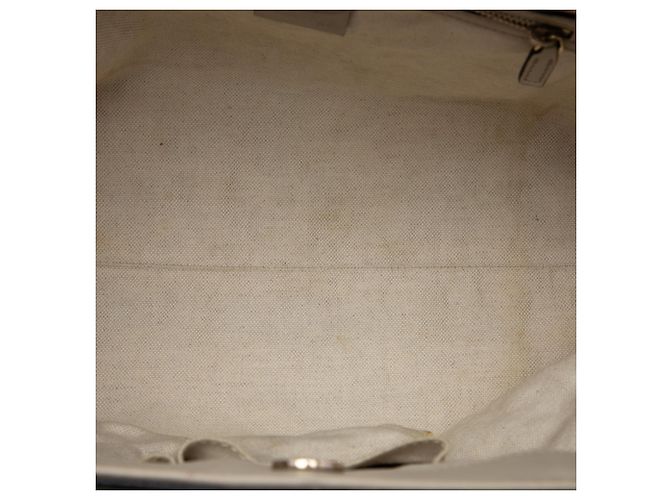Tote Mayfair in tela GG Canvas Web bianca Gucci Bianco - vista 4