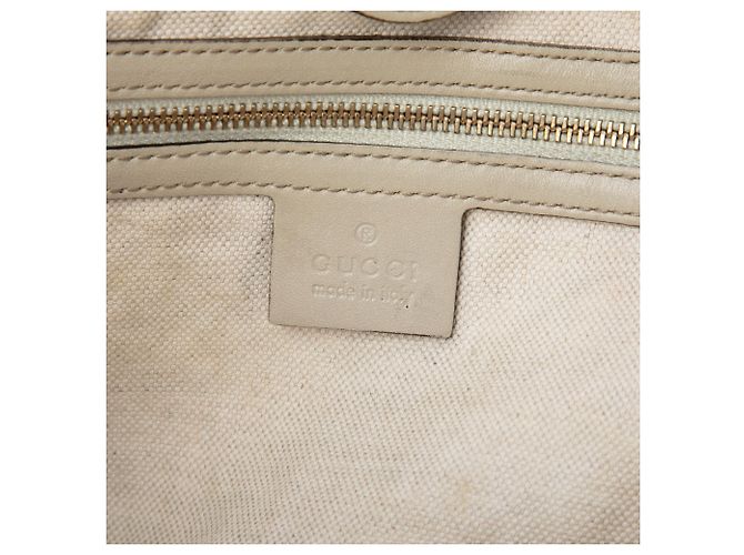 Tote Mayfair in tela GG Canvas Web bianca Gucci Bianco - vista 5