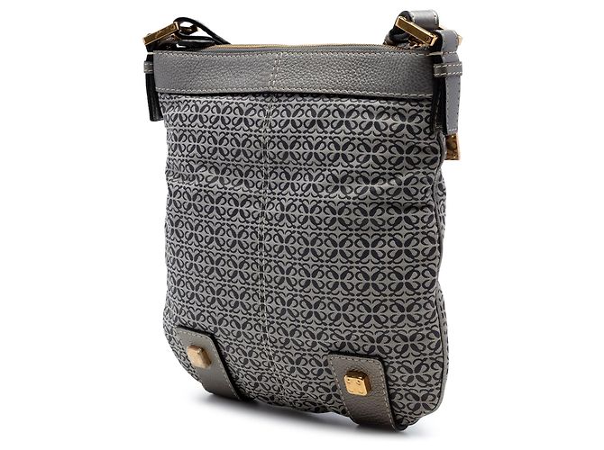 Borsa a tracolla Grey LOEWE Anagram Canvas New Road Grigio - vista 2