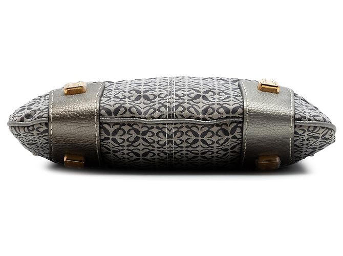 Borsa a tracolla Grey LOEWE Anagram Canvas New Road Grigio - vista 3