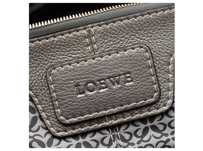 Borsa a tracolla Grey LOEWE Anagram Canvas New Road Grigio - vista 5