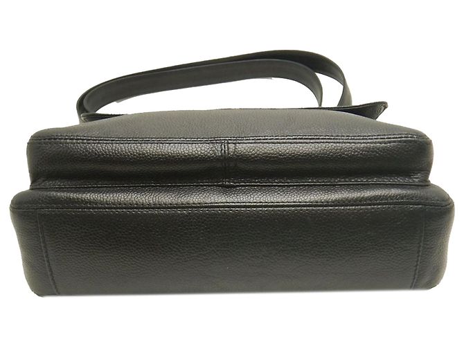 Tote Chanel CC Caviar nero con tasca frontale e catena - vista 2