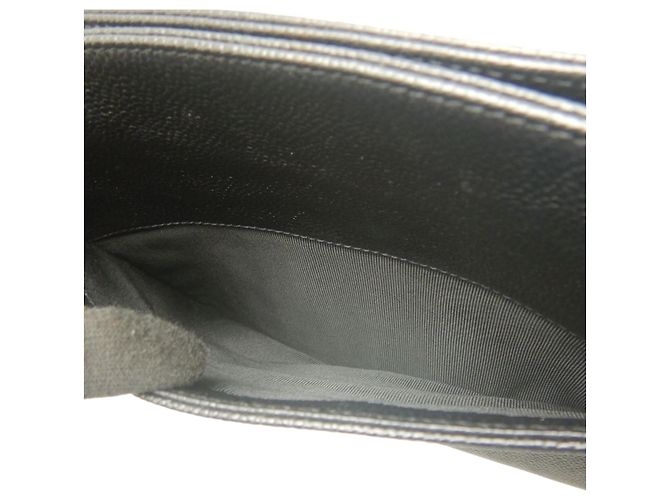 Tote Chanel CC Caviar nero con tasca frontale e catena - vista 7