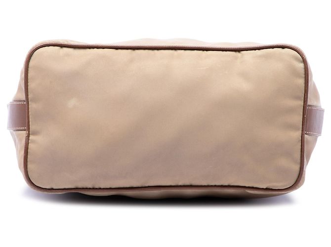 Borsa a tracolla Prada Tessuto con bordi Saffiano marrone - vista 3