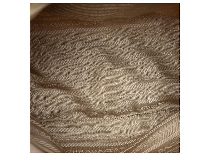 Borsa a tracolla Prada Tessuto con bordi Saffiano marrone - vista 4
