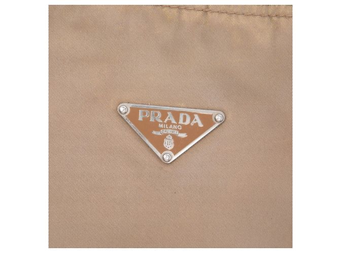 Borsa a tracolla Prada Tessuto con bordi Saffiano marrone - vista 5
