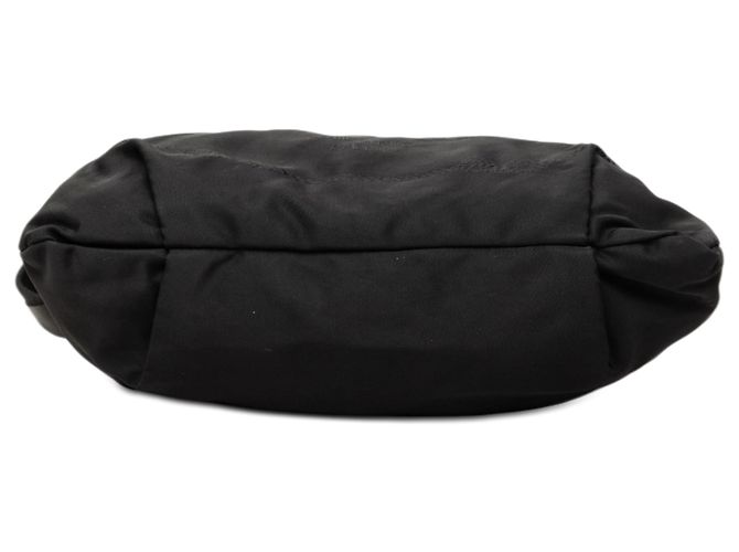 Borsa a tracolla nera Prada Tessuto Canapa Logo Bow Nero - vista 3