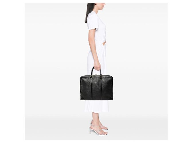 Borsa da viaggio business Epi Porte Documents nera Louis Vuitton Nero - vista 7
