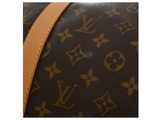 Borsa da viaggio marrone Louis Vuitton Monogram Keepall Bandouliere 50 - vista 8