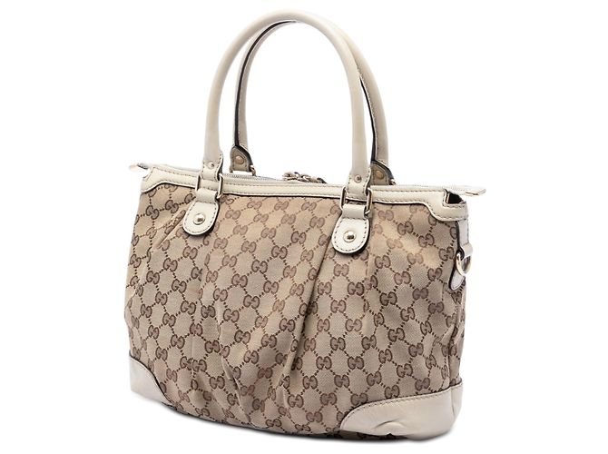 Borsa Sukey in tela Gucci GG bianca Bianco - vista 2