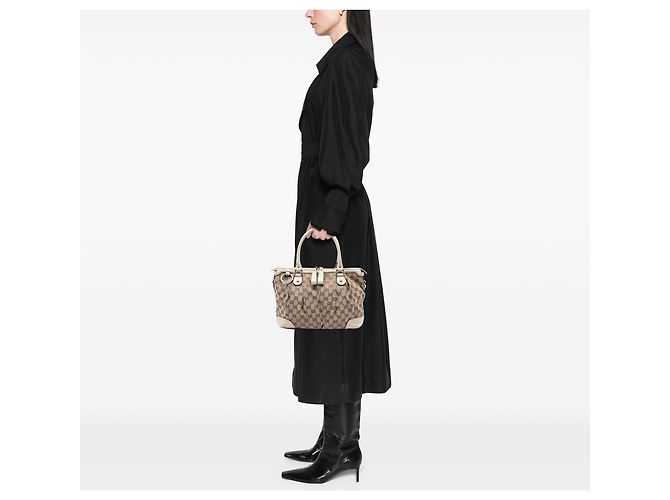 Borsa Sukey in tela Gucci GG bianca Bianco - vista 5