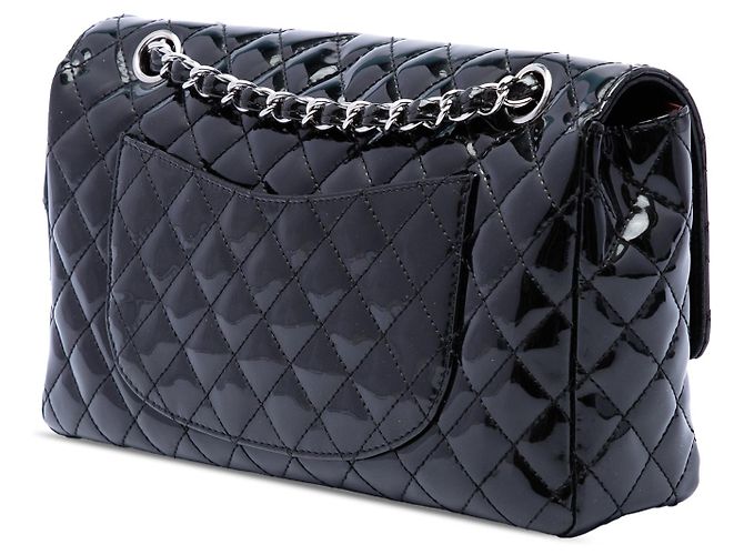 Borsa a tracolla Chanel Medium Quilted Patent Secret Label Nera Nero - vista 2