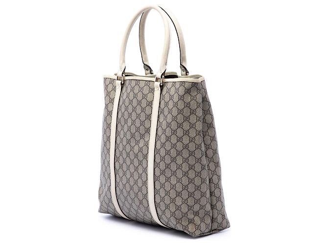 Tote verticale Gucci GG Supreme beige - vista 2
