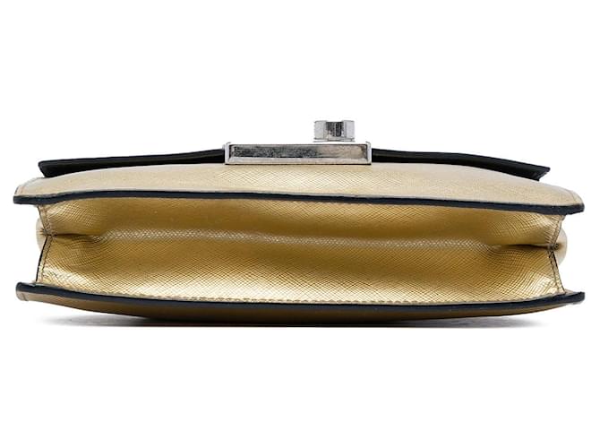 Bolso Prada Saffiano Sound Lock dorado - vista 3