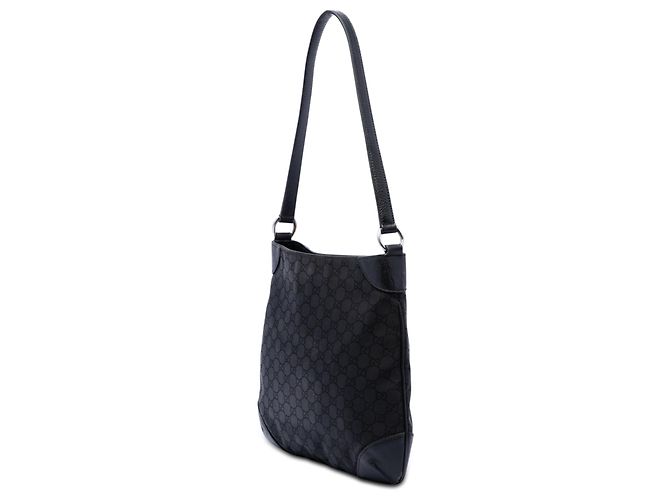 Borsa a tracolla in denim Gucci GG nero - vista 2