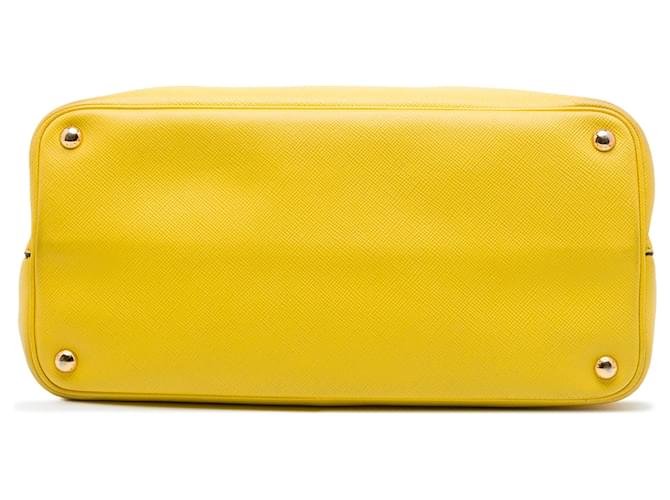 Borsa Double Saffiano Medium gialla Prada Giallo - vista 3
