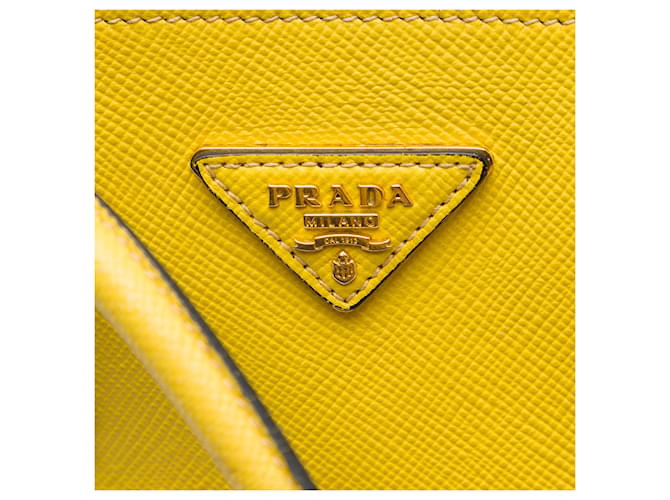 Borsa Double Saffiano Medium gialla Prada Giallo - vista 5