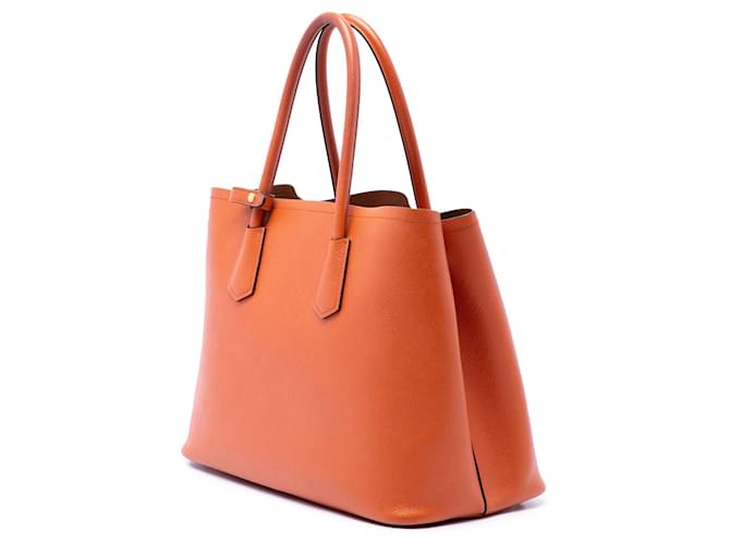Borsa Prada Medium Saffiano Cuir Double Handle Arancione - vista 2