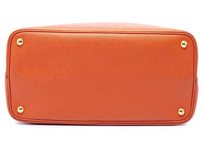 Borsa Prada Medium Saffiano Cuir Double Handle Arancione - vista 3