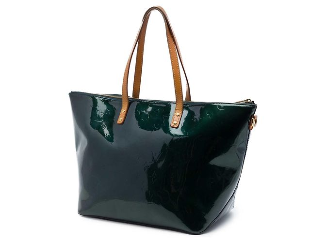 Borsa Louis Vuitton Monogram Vernis Bellevue GM Verde - vista 2