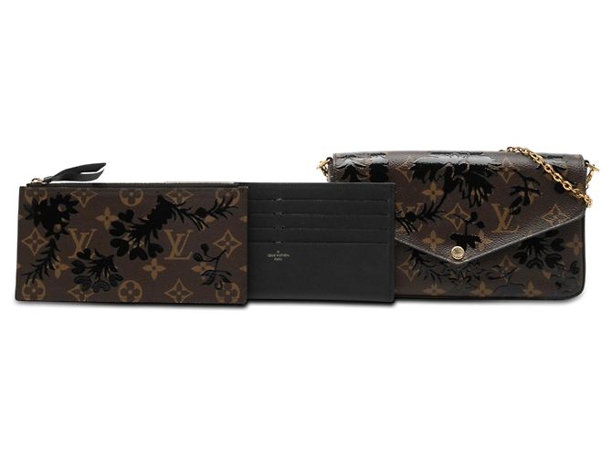 Pochette Félicie Borsa a tracolla Louis Vuitton Monogram Blossom Pochette Felicie marrone - vista 7